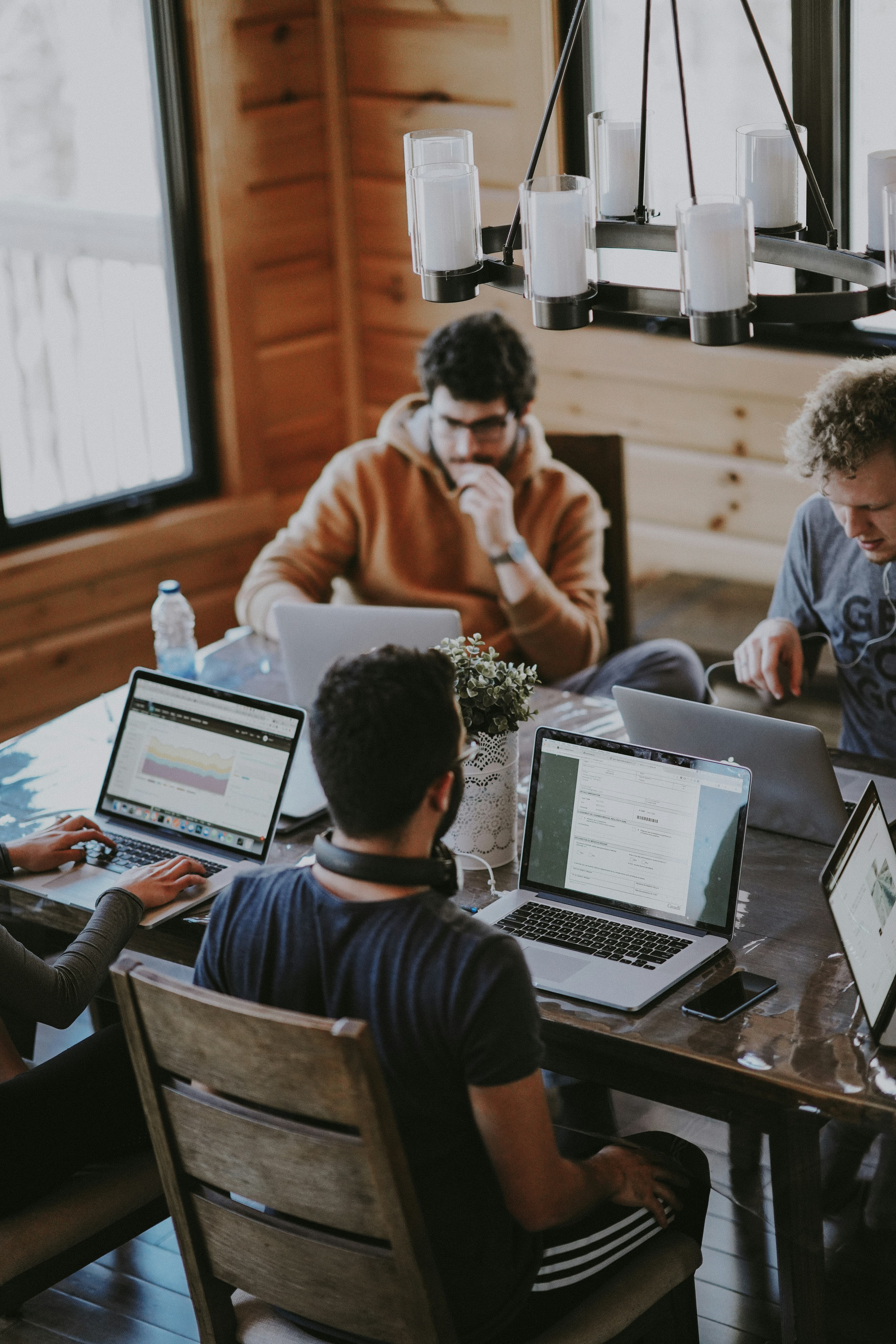People connecting and working together